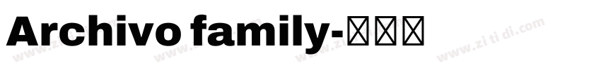 Archivo family字体转换